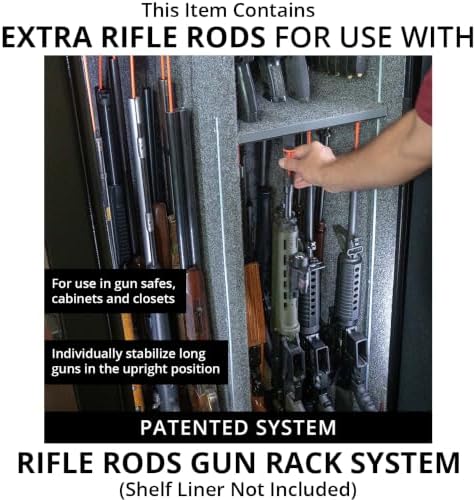 Gun Storage Solutions Rifle Rod Expansion Pack - Gun Rack Rifle Rods, Organize Your Gun Safe, Extra Rifle Rods, (Fabric Sold Separately or in Our Starter Packs) - Image 3