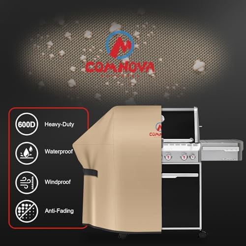 Comnova Grill Cover 82 Inch - 600D BBQ Cover for Outdoor Grill Heavy Duty & Waterproof, Large Barbecue Gas Grill Covers for Weber, Char-Broil, Nexgrill, Monument, Dyna-glo, Brinkmann and More - Image 3