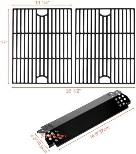 Uniflasy Grids Grates Replacement Parts for Nexgrill 720-0830H 4 Burner 5 Burner 720-0888N 720-0888S 720-0830x Gas Grill Heat Plates & Grates Parts for Nexgrill 17inch - Image 3