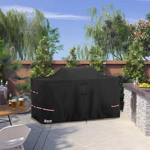 Bitubi 78 Inch Island Grill Cover - 600D Heavy Duty Waterproof All Weather Protection Extra Large Grill Cover,Black - Image 6
