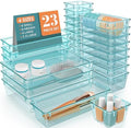 23 PCS Plastic Drawer Organizers Set, 4 Size Desk Drawer Organizer Trays by StorMiracle