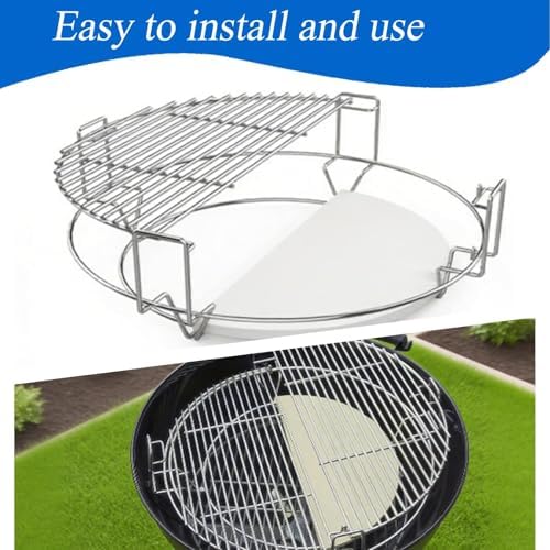 S24 (1-Pack) Cooking Grate System Grilling Accessory for Weber 22" Kettle Grill and Big Green Egg XL - Image 7