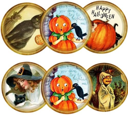 50pcs Halloween Party Supplies Ghost Spooktacular Halloween Paper Plates 7" Cartoon Pumpkin Retro Halloween Plates for Haunted House Themed Boo Pumpkin Birthday Party Decorations (Colorful) by HSPAIDYP