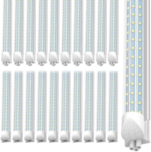 SHOPLED (20 Pack) 8FT LED Shop Light, 90W High Output 11700LM D-Shape by SHOPLED