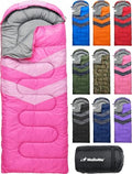 MalloMe Sleeping Bags for Adults Cold Weather & Warm - Backpacking Camping Sleeping Bag for Kids 10-12, Girls, Boys - Lightweight Compact Camping Essentials Gear Accessories Hiking Sleep Must Haves by MalloMe