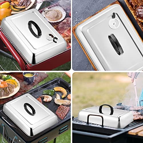 Leonyo Stainless Steel Griddle Basting Cover Dome with Vent, 3 Pack - Image 7