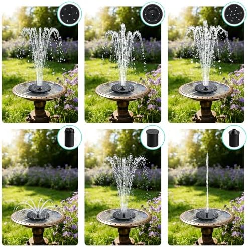 DDcafor Solar Fountain for Bird Bath 3.5W Solar Powered Water Fountain Pump - Image 3