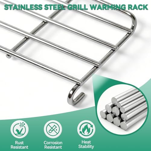 Genesis II E410 66045 Grill Warming Rack Replacement Part for Weber GS4 Genesis II E-410 S-410 SE-410, Foldable Stainless Steel Upper Warming Rack for Weber Genesis II 400 Series - Image 4