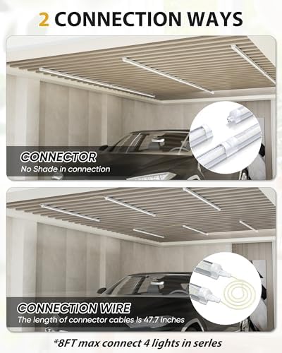 8FT 10 Pack LED Shop Lights, 120W 15000LM 6000K Garage Lighting - Image 5