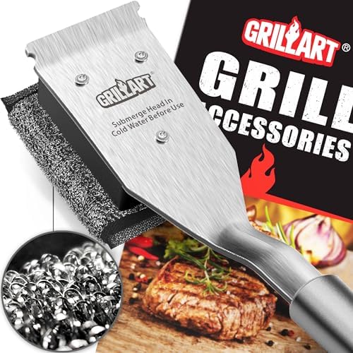 GRILLART Grill Brush Bristle Free Replacement Head - 2PCS - Image 2