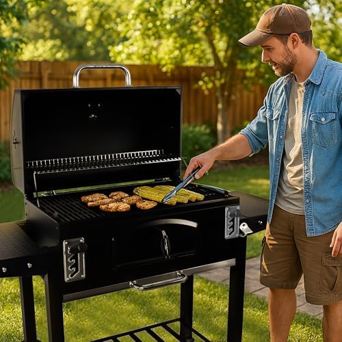 Grill Boss Charcoal Grill w/Large 32" Cooking Area, Includes Warming Rack - Image 4