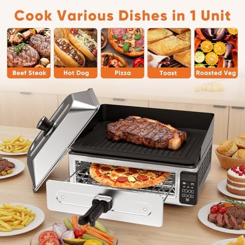 Electric Griddle, 17 Inch Indoor Grill with Non-Stick Coating - Image 4