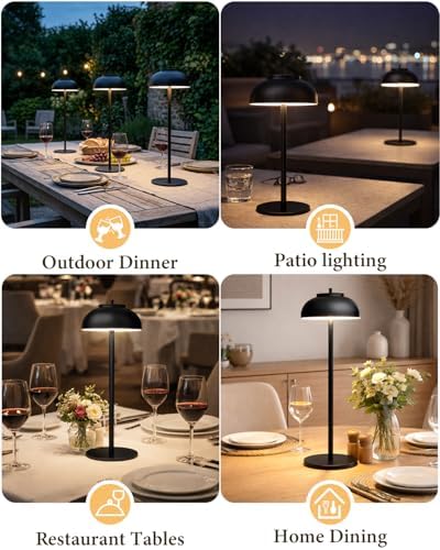 Cordless Table Lamps, Rechargeable LED Touch Lamp, Black, 4 Pack - Image 6