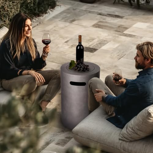 17 inch Small Propane Fire Pit, 50,000 BTU Outside Gas Fire Column - Image 6