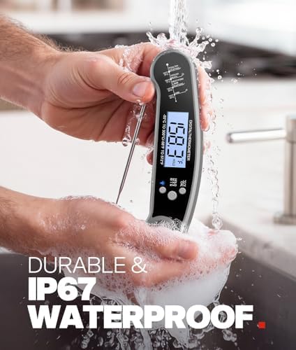 Instant Read Meat Thermometer Digital, Food Thermometer for Cooking, Grey - Image 5