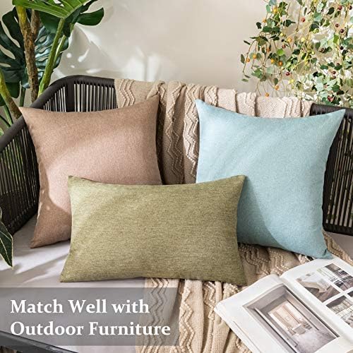 MIULEE Decorative Outdoor Pillow Covers Christmas 16x16 Dark Green - Image 4