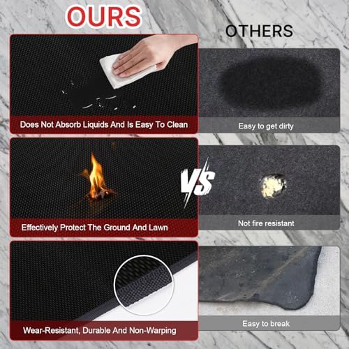 Upgrade 48 x 30 Inch Under Grill Mats for Outdoor Grill, 2mm Thick - Image 3