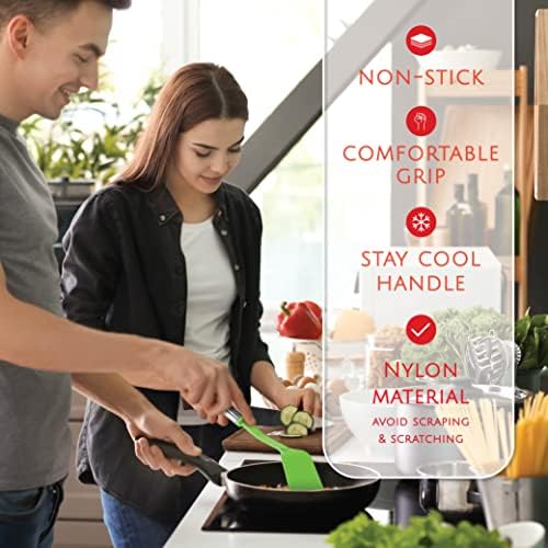 Kitchen Utensils Set, Cooking Utensil Set Kitchen Gadgets, Pots and Pans set Nonstick and Heat Resistant, 24 Pcs Nylon and Stainless Steel, Spatula Set, Apartment Essentials Kitchen Cookware Sets - Image 3