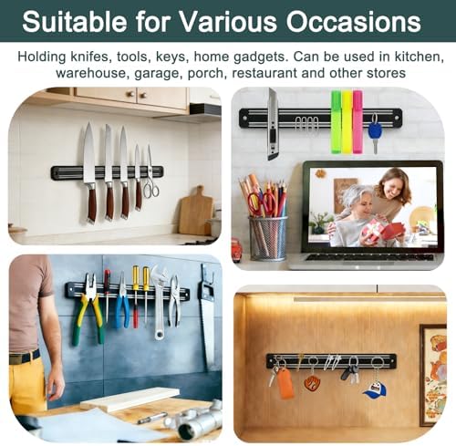 Magnetic Knife Strips,Magnetic Knife/Tool Holder for Wall/Refrigerator - Image 7