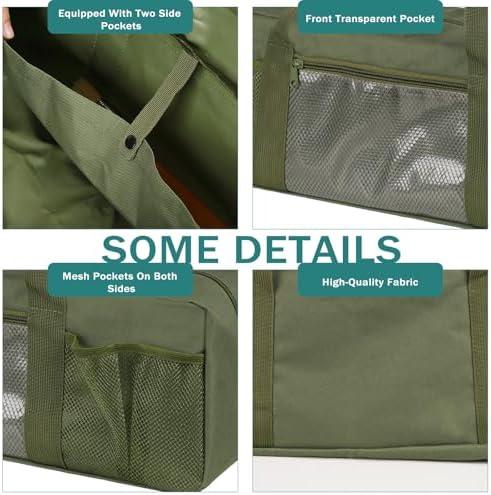 Grill Tool Storage Bag BBQ Grill Utensil Accessory Storage Green - Image 5