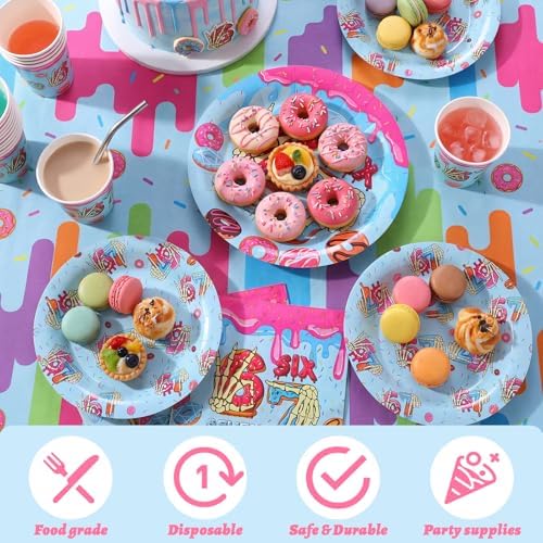 Suclain 150 Pcs Halloween 6 7 Birthday Doughnut Party Tablewear - Image 4