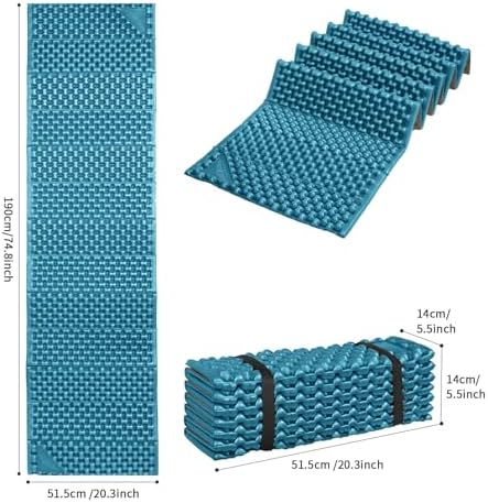 Foam Camping Pads for Hiking, Ultralight Closed Cell Mattress, Waterproof Soft Mat for Adults, Wide Picnic Yoga Mats, Folding Sleeping Pad for Outdoor Backpacking - Image 5