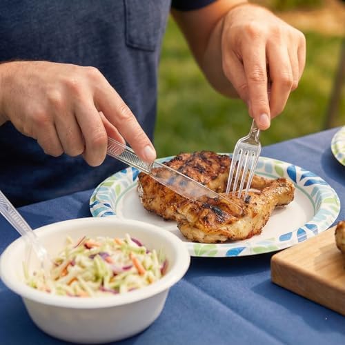 Party Dimensions 300 Count Plastic Cutlery Combo Box, Disposable Clear Plastic Silverware Utensils Set, 100 Forks, 100 Spoons, 100 Knives - Image 7