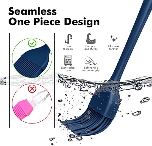 HOTEC Silicone Basting &Pastry Brushes BPA Free, Classic Blue 2 - Image 6
