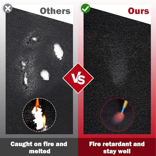 kanhiro Carbon Felt Welding Blanket Fireproof - 20" X 20" Heat Resistant Fabric 1800°F High Temp Insulation Blanket, Heat Shield Mat for Grill Stove Pit, Welding Pad for Plumbing Brazing - Image 4