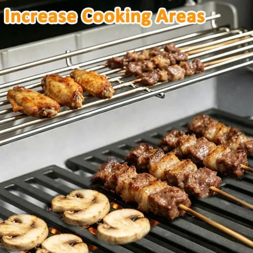 304 Stainless Steel Warming Rack for Weber 65054 Genesis l 300 Series - Image 3