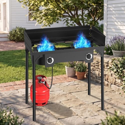 2 Burner Propane Camp Stove | 150,000 BTU | High Pressure Gas Burners - Image 7