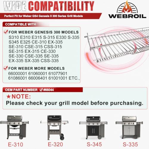 66044 Warming Rack for Weber GS4 Genesis II 300 Series E325 S335 Parts - Image 2