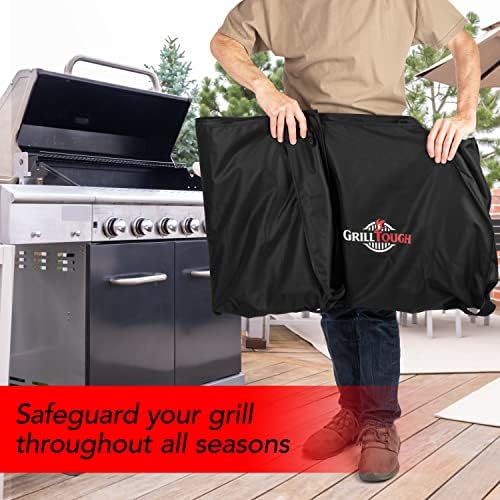 GrillTough Heavy Duty BBQ Grill Cover for Outdoor Grill, 52 Inch Black - Image 6