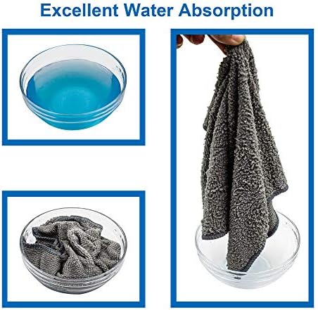 FIXSMITH Microfiber Cleaning Cloth - Pack of 8, Size: 12 x 16 in, Multi-Functional Cleaning Towels, Highly Absorbent Cleaning Rags, Lint-Free, Streak-Free Cleaning Cloths for Car Kitchen Home - Image 4