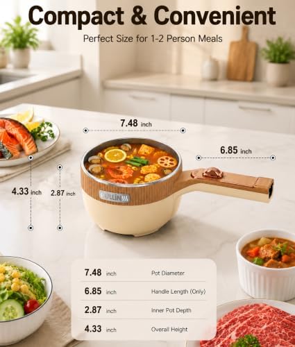 Electric Hot Pot 1.5L Mini Portable Electric Pot Dual Power - Image 2