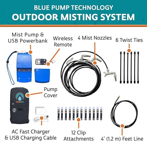 EXTREMEMIST Portable Mist System 16ft Wireless Outdoor Cooling Kit - Image 6