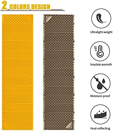 Foam Camping Pads for Hiking, Ultralight Closed Cell Mattress, Waterproof Soft Mat for Adults, Wide Picnic Yoga Mats, Folding Sleeping Pad for Outdoor Backpacking - Image 4