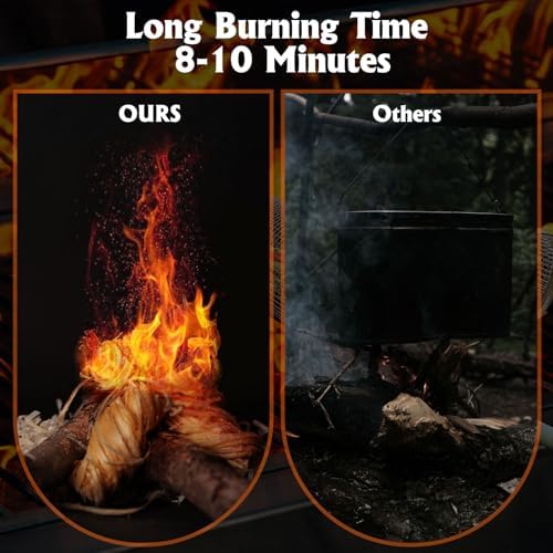 USKICH 150Pcs Fire Starter,Fire Starters for Campfires,Fireplace, Pellet Stove & Wood, Fire Pit, Smoker, BBQ, Chimney, Pizza Oven - Fire Starters for Grill, Charcoal Starter, for Men - Image 7