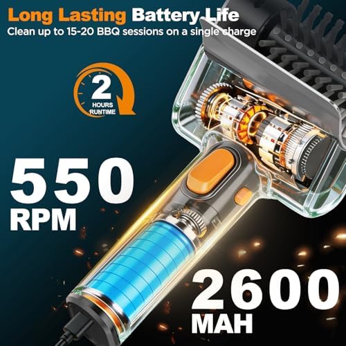 Electric Grill Brush with Dual Safety Lock, Ideal Gift for Men Dad Husband - Image 4