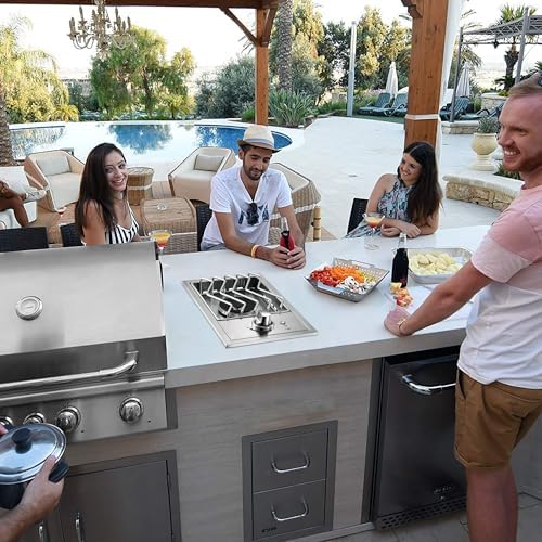 Single Grilling Side Burners for Outdoor Kitchen, 15,000BTU Liquid Propane Side Burner, Duty Heavy 304 Stainless Steel, Convertible to Natural Gas, Drop-in Side Burner for Outdoor BBQ Grill Island - Image 7