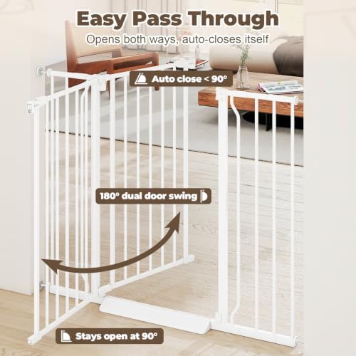 36" Extra Tall Baby Gate, 29"-45" Wide Auto Close Dog Gate Indoor - Image 3
