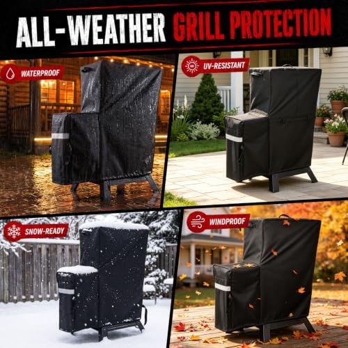 Utheer Grill Cover for Masterbuilt 30/40 Inch Slow and Cold Smoker Side Box - Image 4