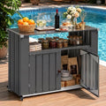 AECOJOY Outdoor Grill Cart with Storage Cabinet, 43'' Stainless Steel Top by AECOJOY