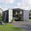 Polar Aurora 12x20 FT Outdoor Storage Shed Black by PolarAurora