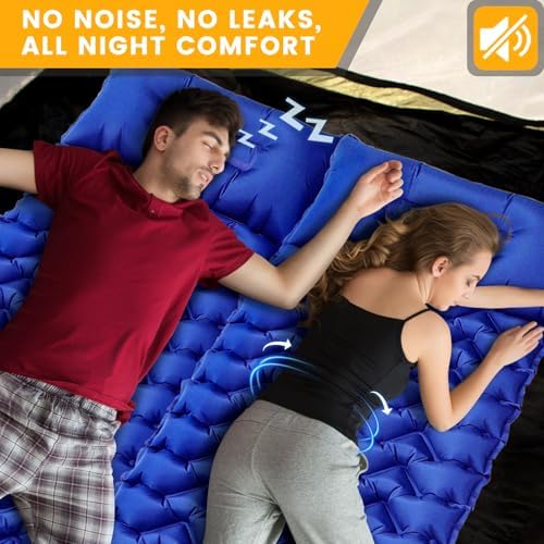 4-Inch Inflatable Camping Sleeping Pad with Foot Pump - Image 6