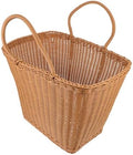 Woven Plastic Storage Basket, Portable Picking for Fruit Container, Brown by YARDWE