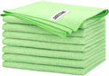 FIXSMITH Sage Green Microfiber Cleaning Cloth -Pack of 8, Highly Absorbent Cleaning Rags, 16"X12" All Purpose Cleaning Towels for Housekeeping, Kitchen, Car, Lint Free and Reusable Microfiber Towels by FIXSMITH