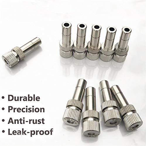 Misting Nozzles for Outdoor Cooling System 10pcs Mister Nozzle Atomizing Misting Sprayer Fog Nozzles for Garden, Humidification, Landscaping, Dust Control, 0.024Inch (Size : 0.6mm) - Image 3