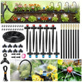 120FT Drip Irrigation System for Garden: Quick Connect 1/4" PE Tubing 18Pcs Automatic Water Sprinkler Kit Adjustable Misting Part Watering Hose, Outdoor Raised Bed Plants Flower Yard Greenhouse by Unknown