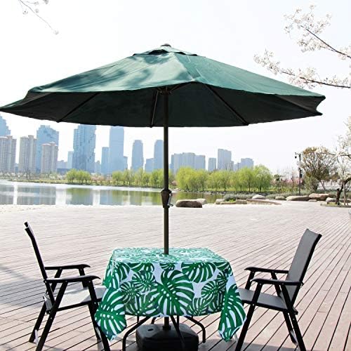 EHouseHome Outdoor Indoor 60inch SquareTablecloth with Umbrella Hole and Zipper, Waterproof Zippered Patio Table Cloths, Spring/Summer Table Covers for Backyard Circular Table/BBQs/Picnic - Image 2